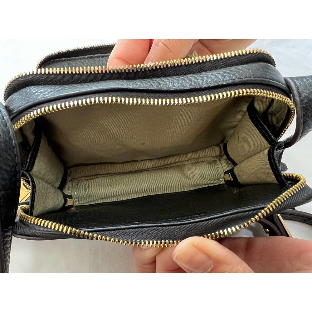 G.I.L.I. Pebbled Leather Mini Crossbody Black - Picture 6 of 9